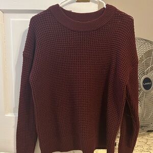 Time and Tru Maroon Crew Neck Sweater